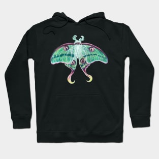 Chalk Luna Moth Hoodie